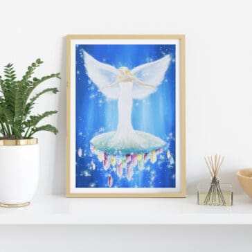 Engelbild Kunstfoto "Mehr als Magie" Engel mit Kristallen