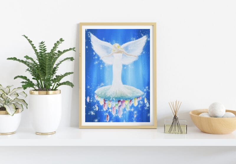 Engelbild Kunstfoto "Mehr als Magie" Engel mit Kristallen