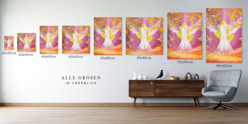 Schutz Engelbild Leinwanddruck "Mit Liebe beschützt" Wandbild – Bild 10