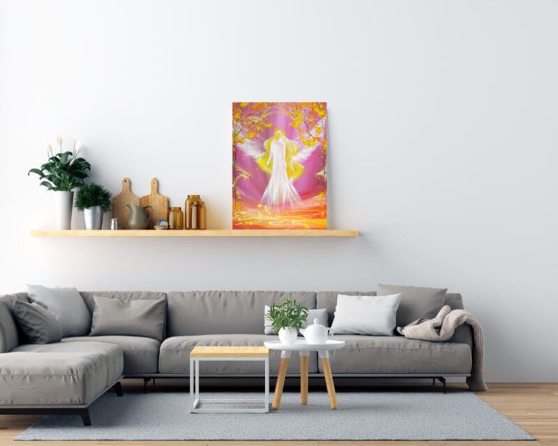 Schutz Engelbild Leinwanddruck "Mit Liebe beschützt" Wandbild – Bild 5