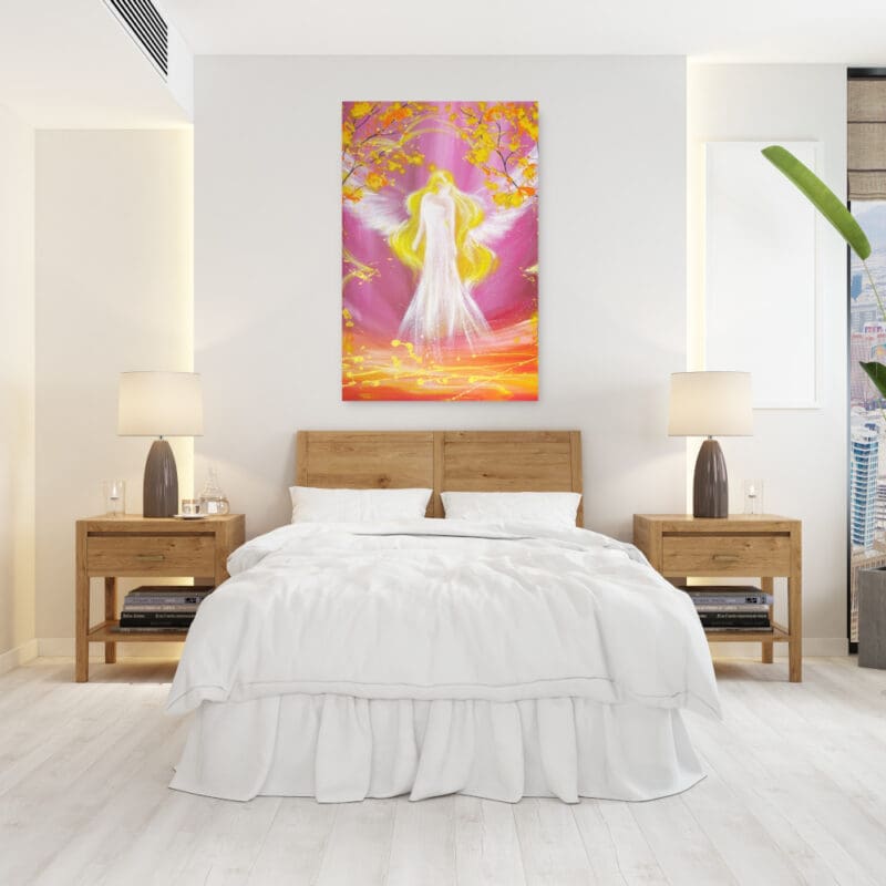 Schutz Engelbild Leinwanddruck "Mit Liebe beschützt" Wandbild – Bild 12