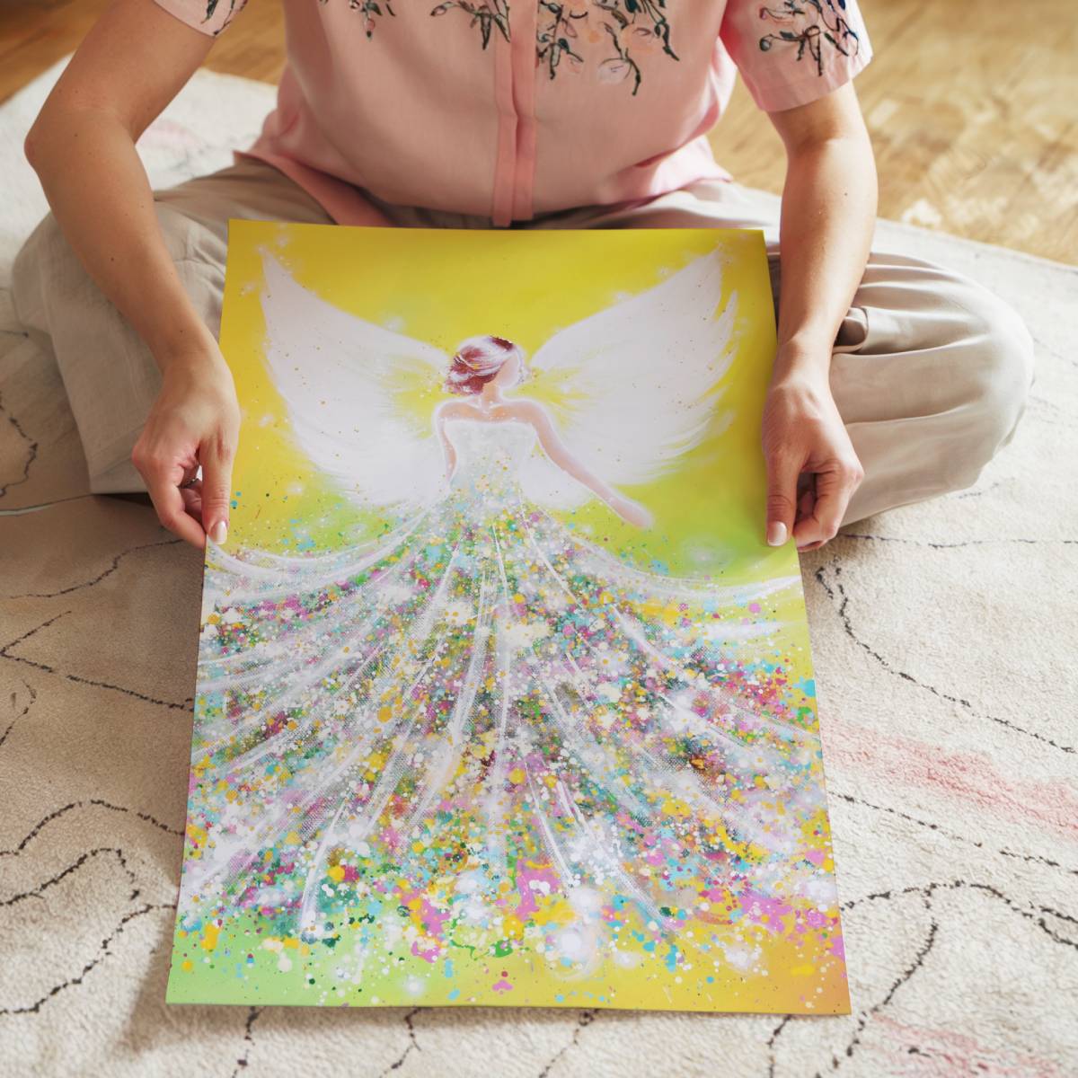 Schutzengelbild "Naturenergie" Engel poster für Lebensfreude & innere Kraft – Bild 2