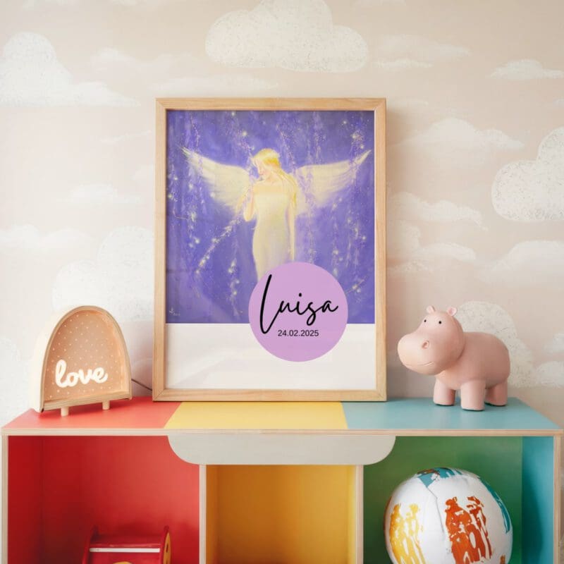 Personalisierte Engelposter - besondere Schutzengel Bilder mit Wunschname & Datum – Bild 8