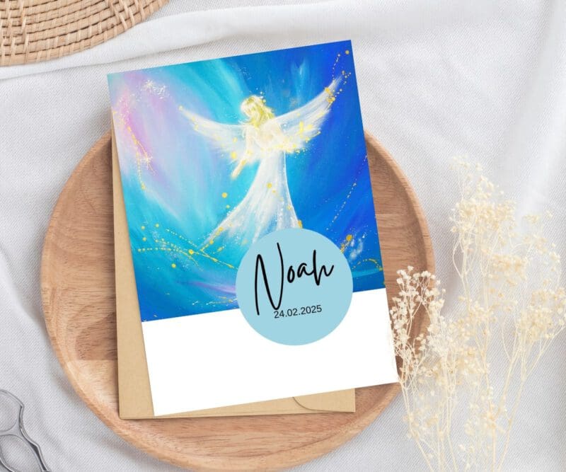 Personalisierte Engelposter - besondere Schutzengel Bilder mit Wunschname & Datum – Bild 15