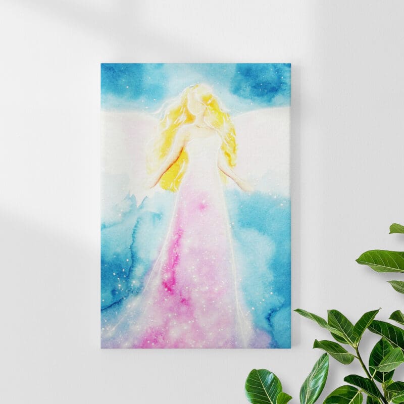 Engel Kunstdruck "Schutzengel" Engelbild Leinwanddruck in vielen Größen