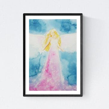 Engel Kunstfoto: "Schutzengel" Hochglanz Engelbild in 20x30cm