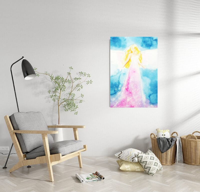Engel Kunstdruck "Schutzengel" Engelbild Leinwanddruck in vielen Größen – Bild 4