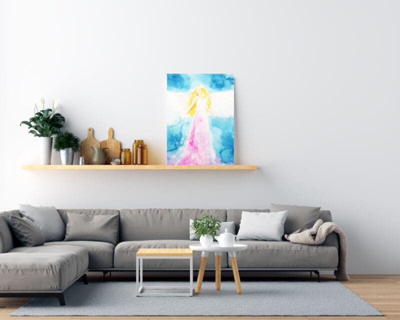 Engel Kunstdruck "Schutzengel" Engelbild Leinwanddruck in vielen Größen – Bild 5