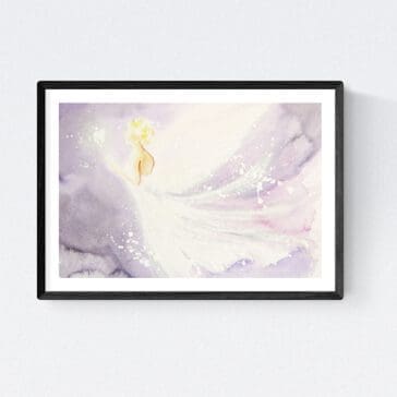 Engelbild Kunstfoto: "Schutzengel Liebe" Hochglanz Engel für Bilderrahmen