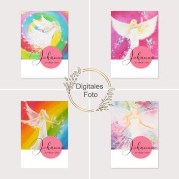 Personalisiertes Digitales Foto / Poster Mädchen mit Namen in A3