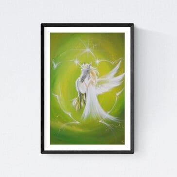 Hochglanz Engel Kunstfoto: "Tiefe Freundschaft" Engelbild in 20x30cm für Rahmen