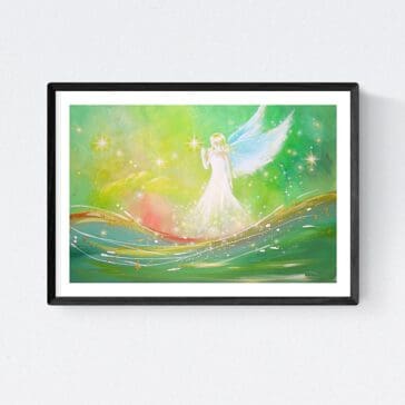 Engelbild Kunstfoto: "Voller Vertrauen" 20x30 cm - Engelbilder für Rahmen