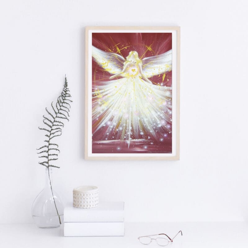 Engel Bild Poster: "Wahre Liebe" Hochglanz Druck in 40x60cm