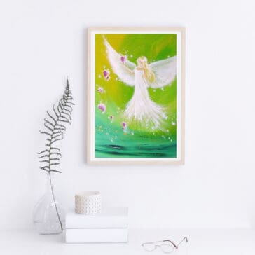 Engel Poster: "Weg des Herzens" Hochglanz Kunstdruck in 40x60cm