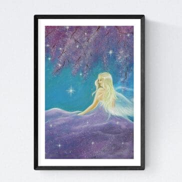 Engel Kunstfoto: "Wenn ein Traum wahr wird" Schutz Bild für Bilderrahmen