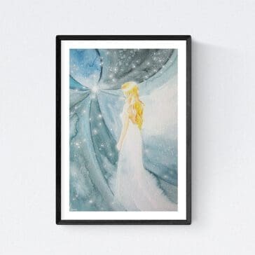 Engelbild Kunstfoto: "Wunscherfüllung" Foto Engel in 20x30cm