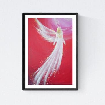 Hochglanz Engel Kunstfoto: "Zur Liebe hin" Engelbilder in 20x30cm