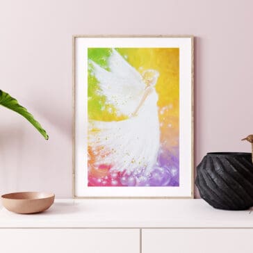 Engel Kunstfoto in bunten Farben