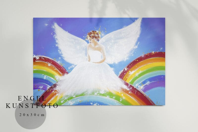 Engelbild Kunstfoto "Regenbogenlicht" Schutzengel mit Regenbogen – Bild 2