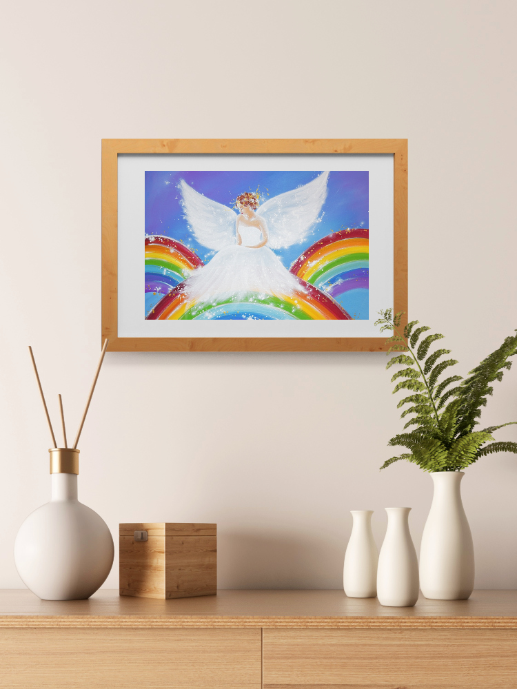 Engel Kunstfoto mit Regenbogen