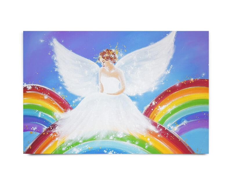 Engelbild Kunstfoto "Regenbogenlicht" Schutzengel mit Regenbogen – Bild 3