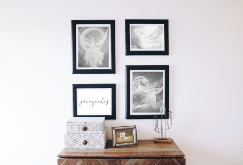 4-teiliges Engel Premium Poster Set - Grenzenlos - Wandposter mit Spruch – Bild 2