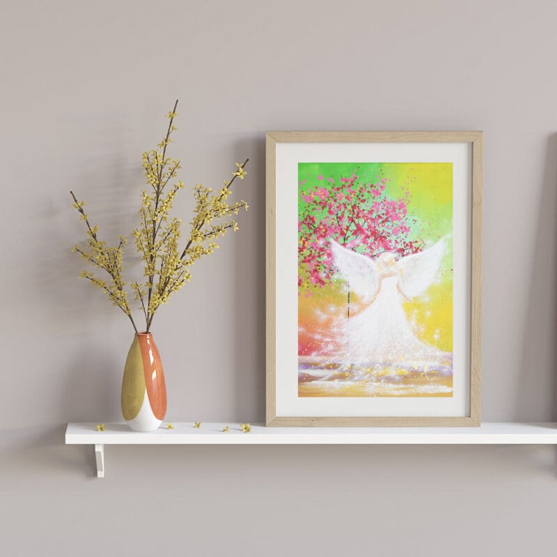 Engelbild Kunstfoto "Energie des Lichts" Schutzengel Bild in Bunten Farben – Bild 4