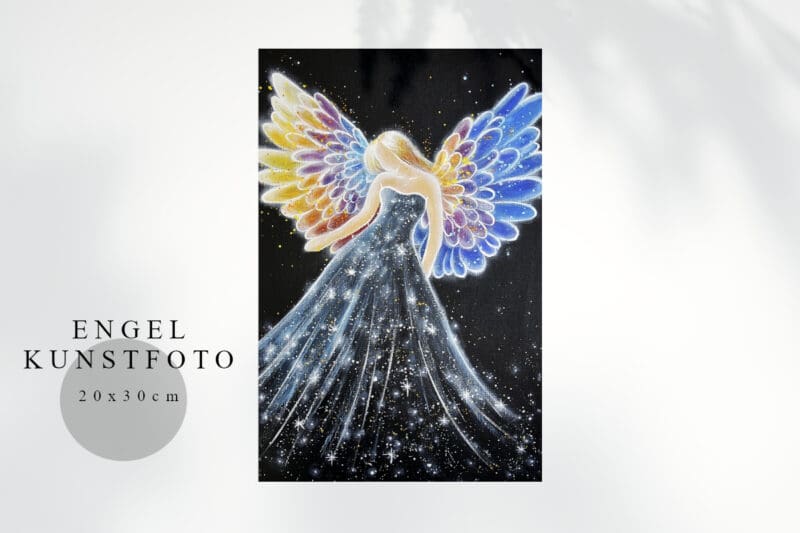 Engelbild Kunstfoto "Im Schutz der Sterne" Schutzengel Bild in 20x30cm – Bild 2