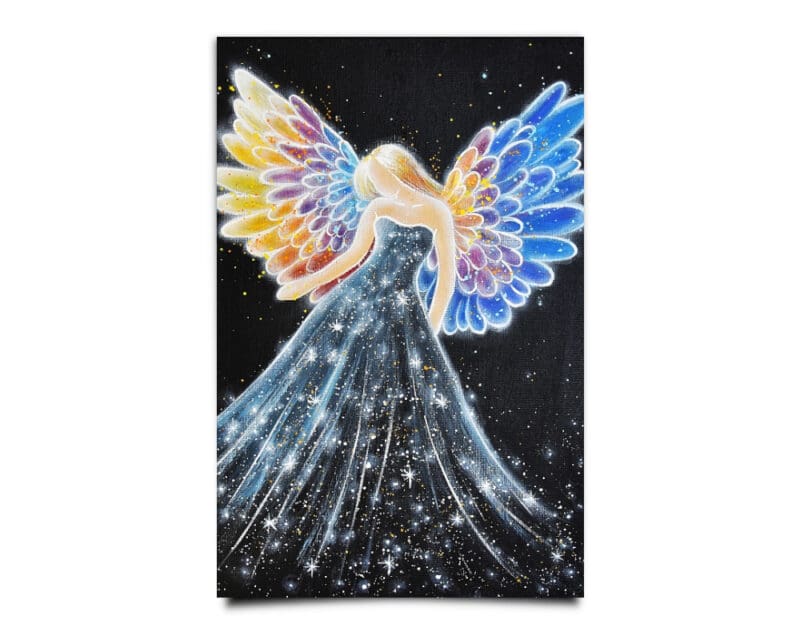 Engelbild Kunstfoto "Im Schutz der Sterne" Schutzengel Bild in 20x30cm – Bild 3