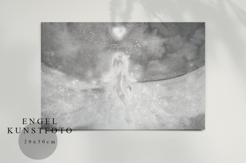 Engelbild Kunstfoto "Seelenherz" Schutzengelbild mit Herz – Bild 2