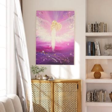 Engel Leinwanddruck "Die Liebe in dir" Schutzengel Wandbild voller Sanftheit & Strahlkraft