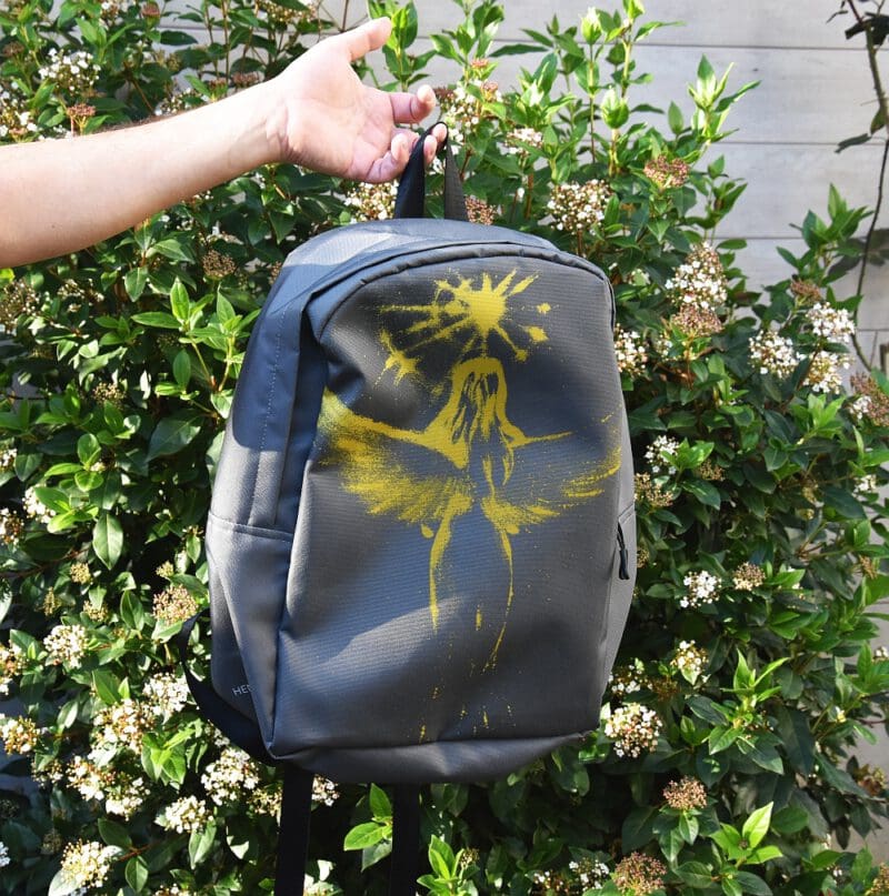 Einzigartiger Engel Rucksack - Schutzengel mit goldenem Engel – Bild 10