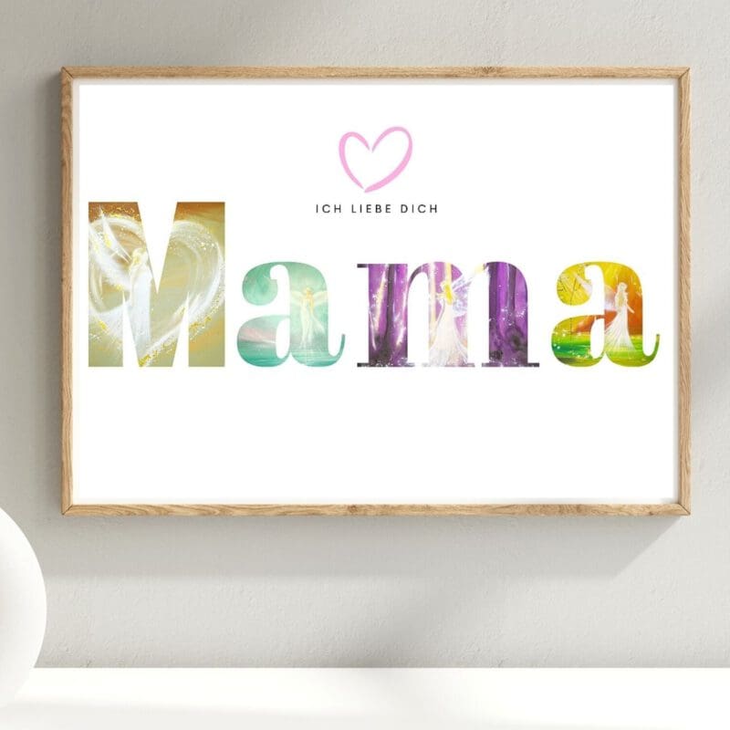 Engel Collage Poster "Mama" ein besonderes Schutzengelbild
