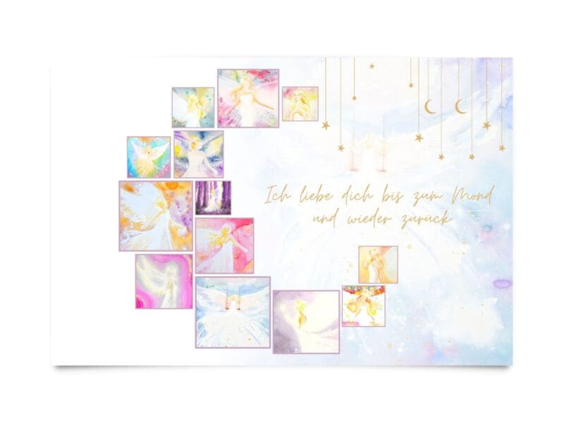 Schutzengel Collage "Ich liebe Dich bis zum Mond und wieder zurück" – Bild 2