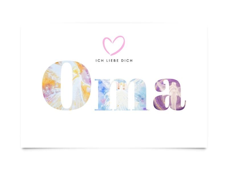 Engel Collage Poster "Oma" ein besonderes Schutzengelbild – Bild 3