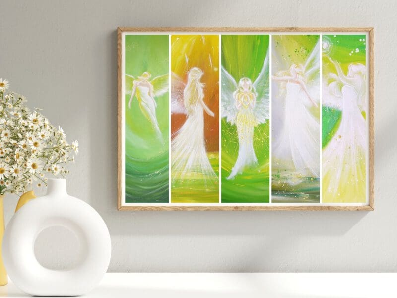Schutzengelbild Collage mit 5 Engelbildern – Bild 4