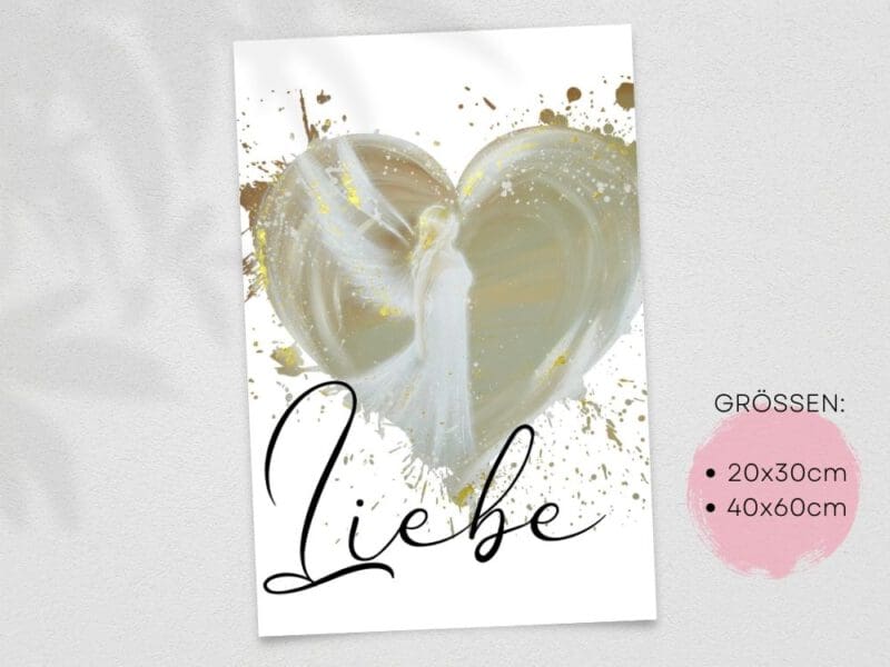 Engel Kunstfoto "Liebe" in den Größen 20x30cm, 30x40cm, 40x60cm – Bild 3