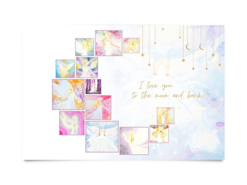 Schutzengel Bild Collage "I love you to the moon and back" – Bild 2