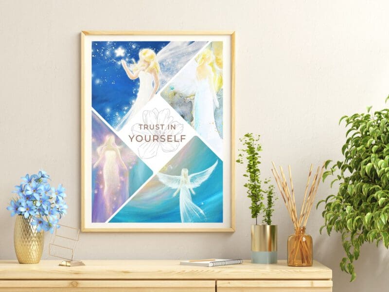 Schutzengel Bild Collage "Trust in yourself"