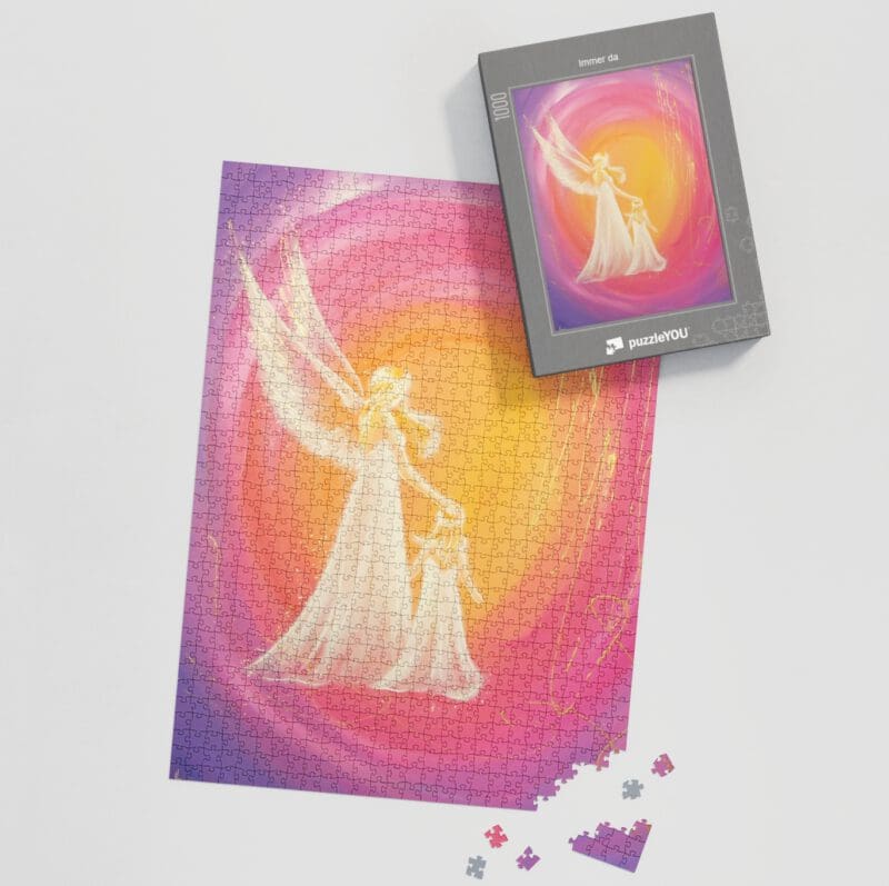 Engel Puzzle "Immer da" Schutzengel mit Kind zum puzzeln