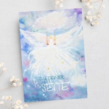 Grusskarte Postkarte "An Deiner Seite" Engel Geschenkkarte