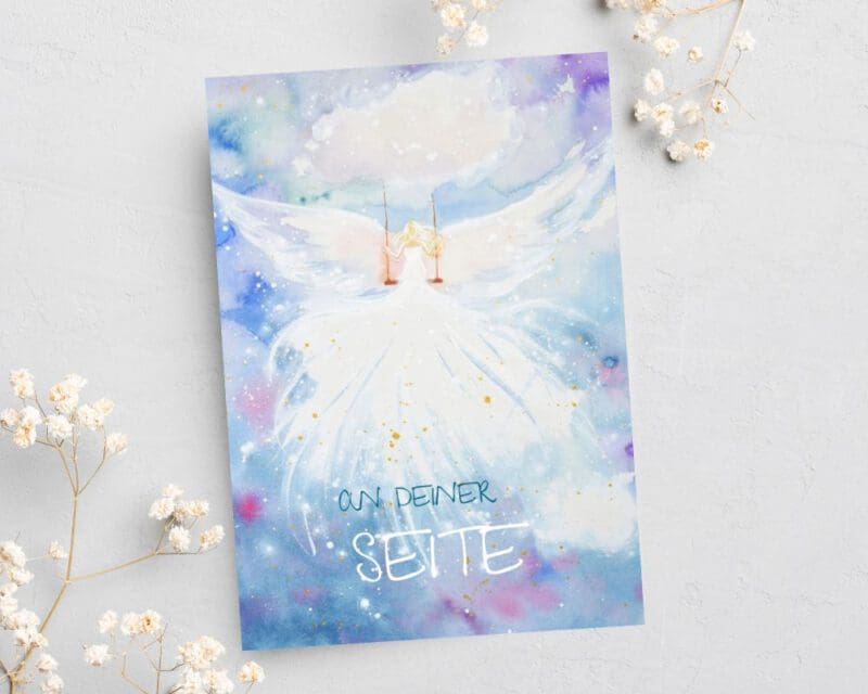 Grusskarte Postkarte "An Deiner Seite" Engel Geschenkkarte