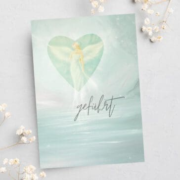 Engel Grusskarte Postkarte "Geführt" Genesungskarte
