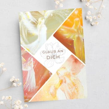 Engel Grusskarte Postkarte "Glaub an Dich" Genesungskarte