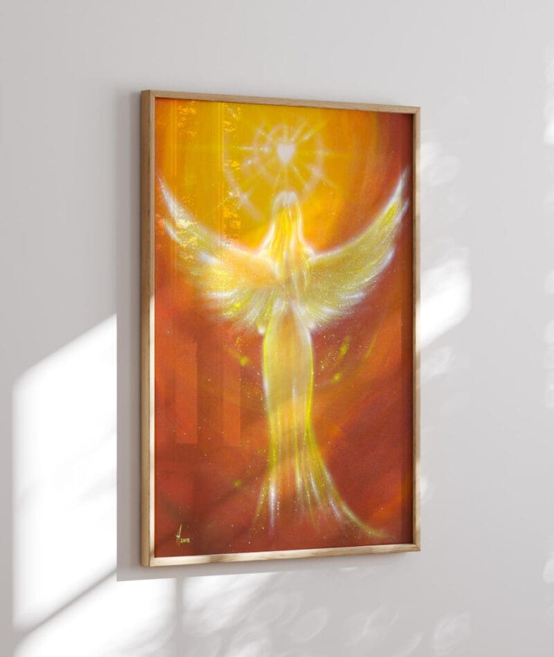 Engel Poster: "Das Herz weiss es" Strahlendes Wandbild mit ganz viel Liebe – Bild 5