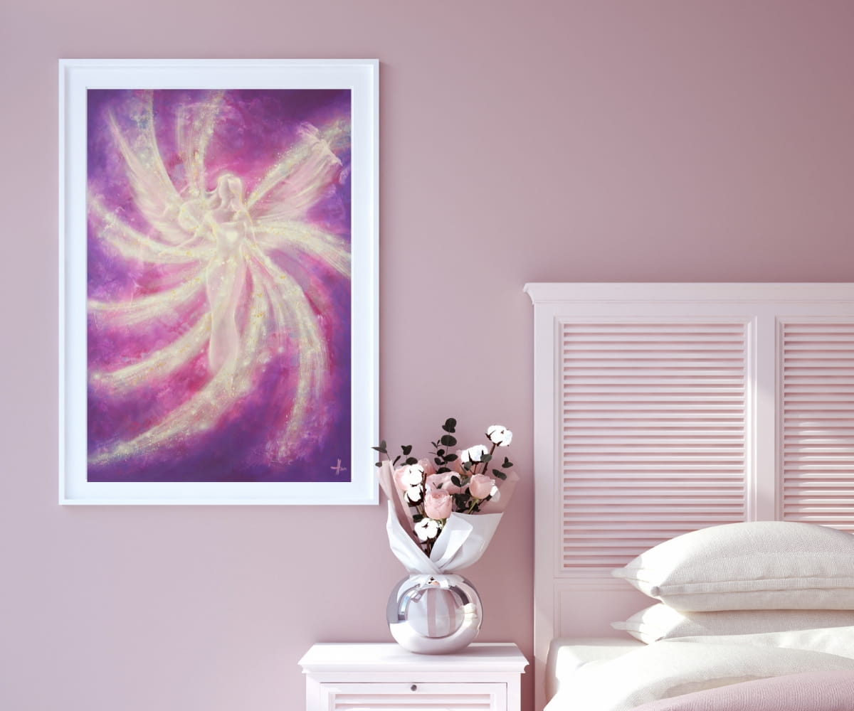 Engel Poster "Die Engelliebe fühlen" Ein lichtvolles Engelbild voller Liebe & Geborgenheit – Bild 6