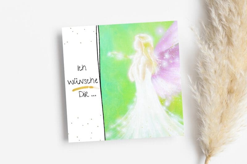 Geschenk Buch für einen besonderen Menschen "Ich wünsche Dir..." Schutzengel Büchlein 10x10cm – Bild 2