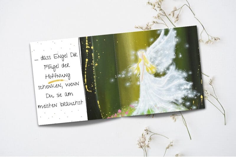 Geschenk Buch für einen besonderen Menschen "Ich wünsche Dir..." Schutzengel Büchlein 10x10cm – Bild 5