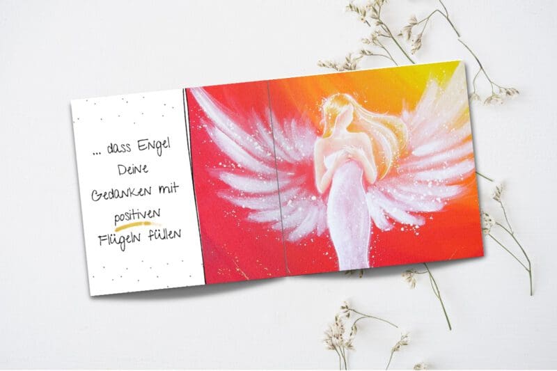 Geschenk Buch für einen besonderen Menschen "Ich wünsche Dir..." Schutzengel Büchlein 10x10cm – Bild 6