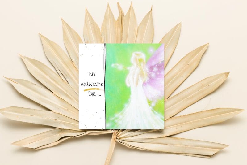 Geschenk Buch für einen besonderen Menschen "Ich wünsche Dir..." Schutzengel Büchlein 10x10cm
